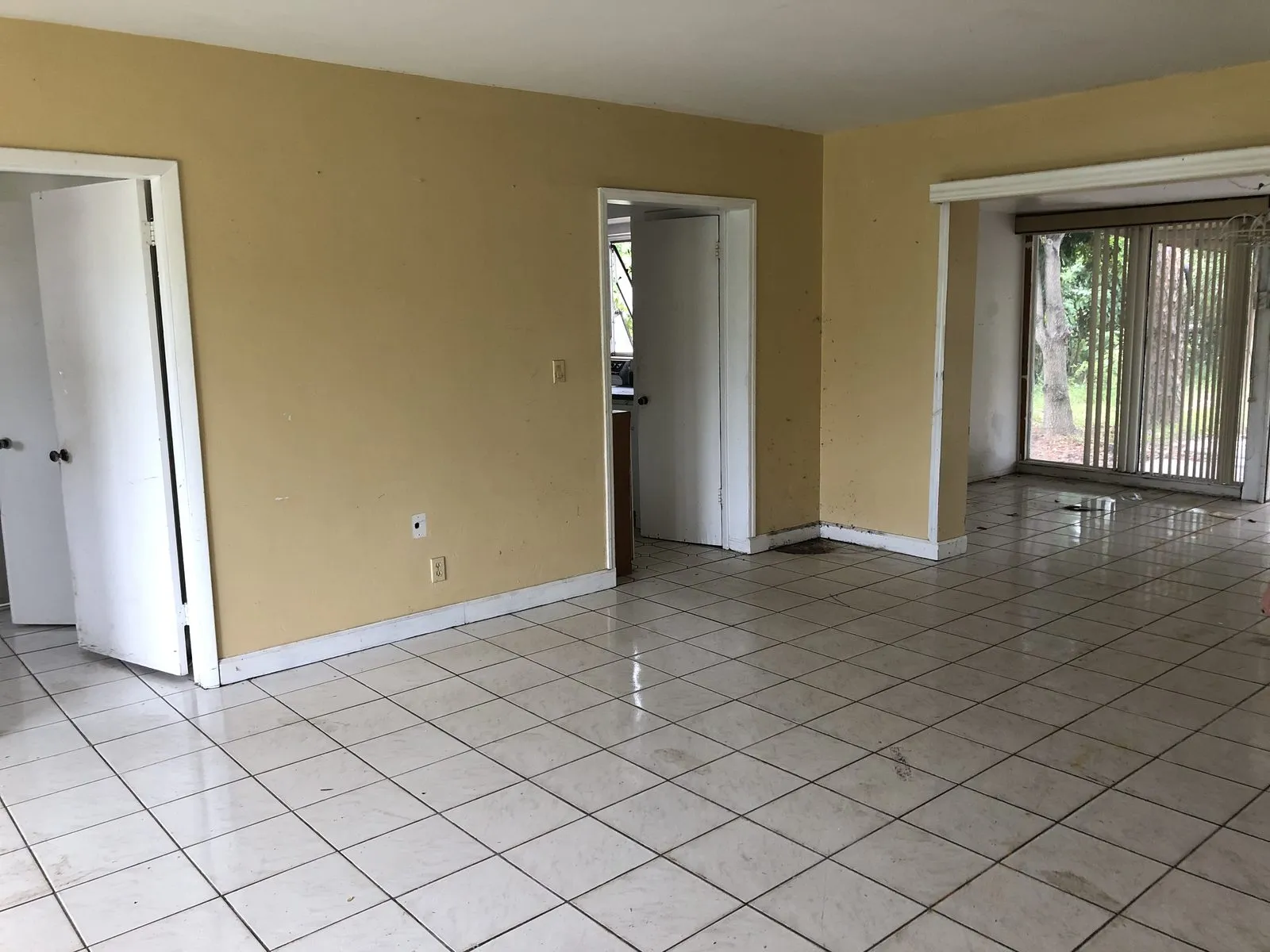 A room inside a house we bought in Broward, Florida, photographed as we found it